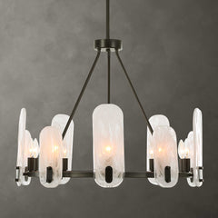 Ellipse Dark Bronze 10 Light Chandelier - Ornate Home
