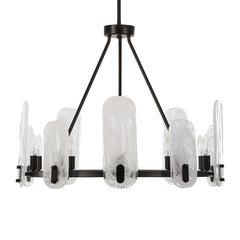 Ellipse Dark Bronze 10 Light Chandelier - Ornate Home