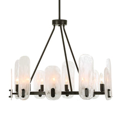 Ellipse Dark Bronze 10 Light Chandelier - Ornate Home