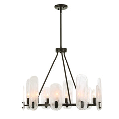 Ellipse Dark Bronze 10 Light Chandelier - Ornate Home