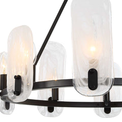 Ellipse Dark Bronze 10 Light Chandelier - Ornate Home