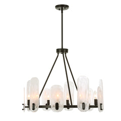 Ellipse Dark Bronze 10 Light Chandelier - Ornate Home