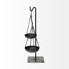 Ellis Black Metal Vintage Inspired Weighing Scale - Ornate Home