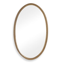 Ellis Brass Beaded Oval Mirror - Ornate Home