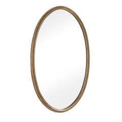Ellis Brass Beaded Oval Mirror - Ornate Home