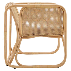 Ellis Natural Rattan Accent Armchair - Ornate Home