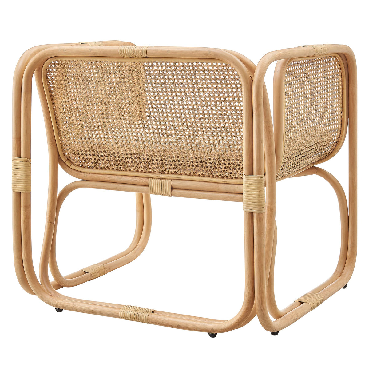 Ellis Natural Rattan Accent Armchair - Ornate Home