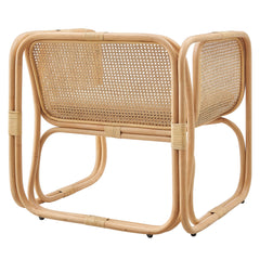 Ellis Natural Rattan Accent Armchair - Ornate Home