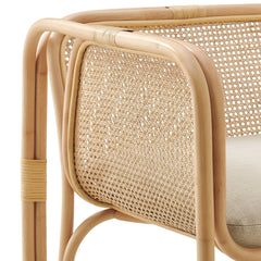 Ellis Natural Rattan Accent Armchair - Ornate Home