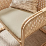 Ellis Natural Rattan Accent Armchair - Ornate Home