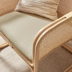 Ellis Natural Rattan Accent Armchair - Ornate Home
