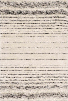 Ellisburg Striped Cream Faux Silk Rug - Clearance - Ornate Home