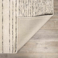 Ellisburg Striped Cream Faux Silk Rug - Clearance - Ornate Home