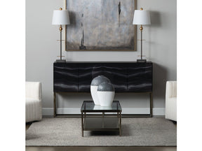 Ellison Black/Clear Cocktail Table - Ornate Home