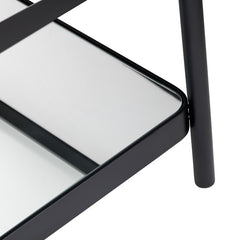 Ellison Black/Clear Cocktail Table - Ornate Home
