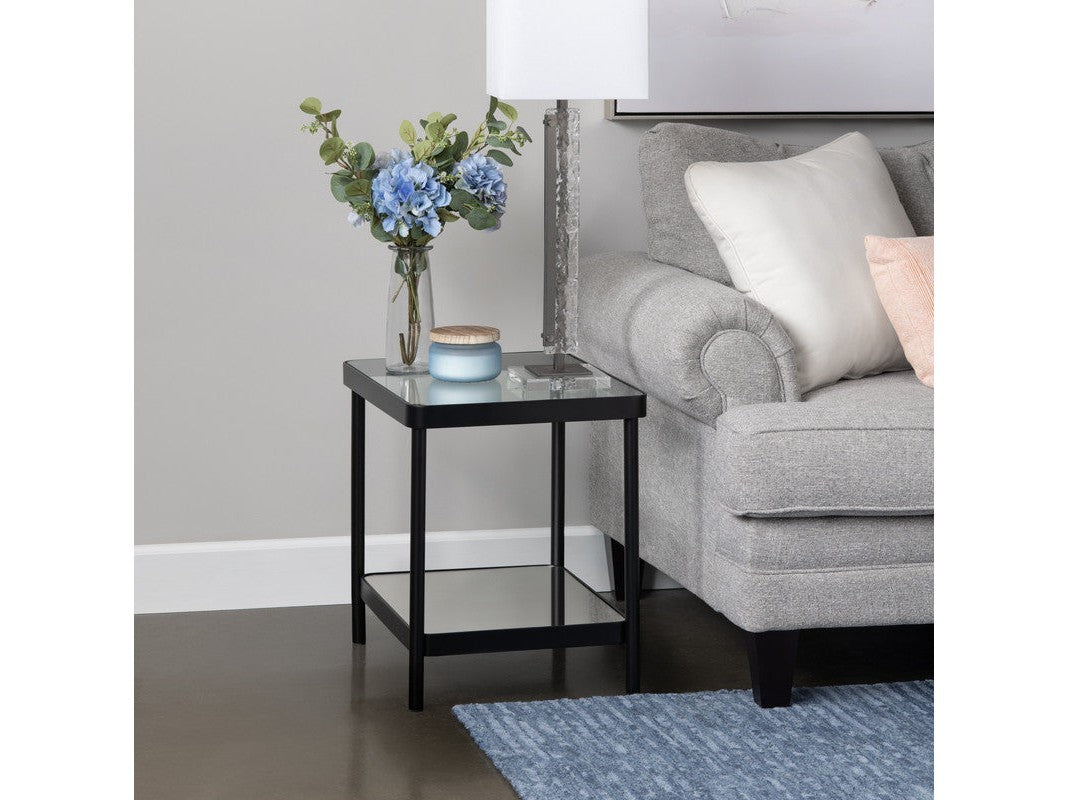 Ellison Black/Clear End Table - Ornate Home