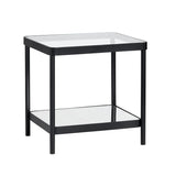 Ellison Black/Clear End Table - Ornate Home