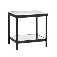 Ellison Black/Clear End Table - Ornate Home