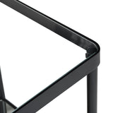 Ellison Black/Clear End Table - Ornate Home