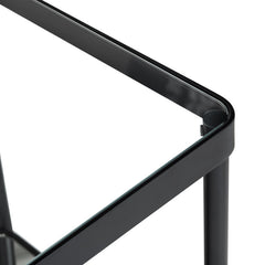 Ellison Black/Clear End Table - Ornate Home