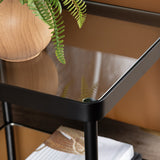 Ellison Black/Clear End Table - Ornate Home