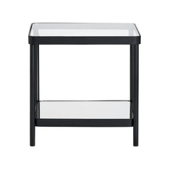 Ellison Black/Clear End Table - Ornate Home