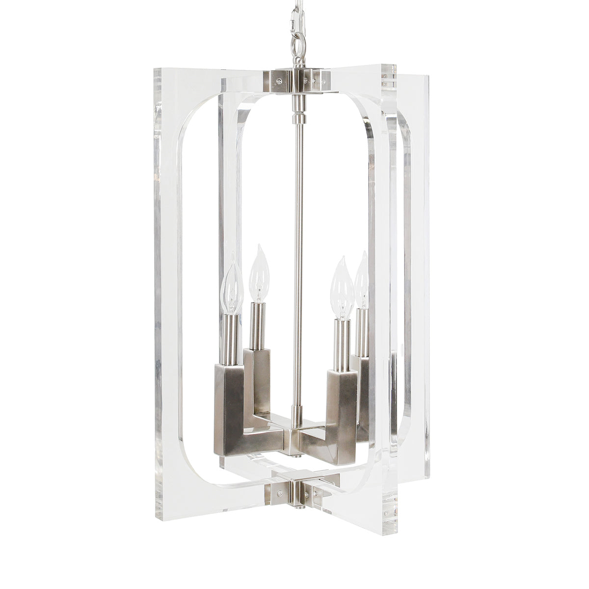 Ellison Clear/Nickel Chandelier - Ornate Home