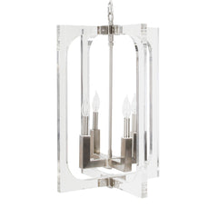 Ellison Clear/Nickel Chandelier - Ornate Home