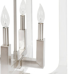 Ellison Clear/Nickel Chandelier - Ornate Home