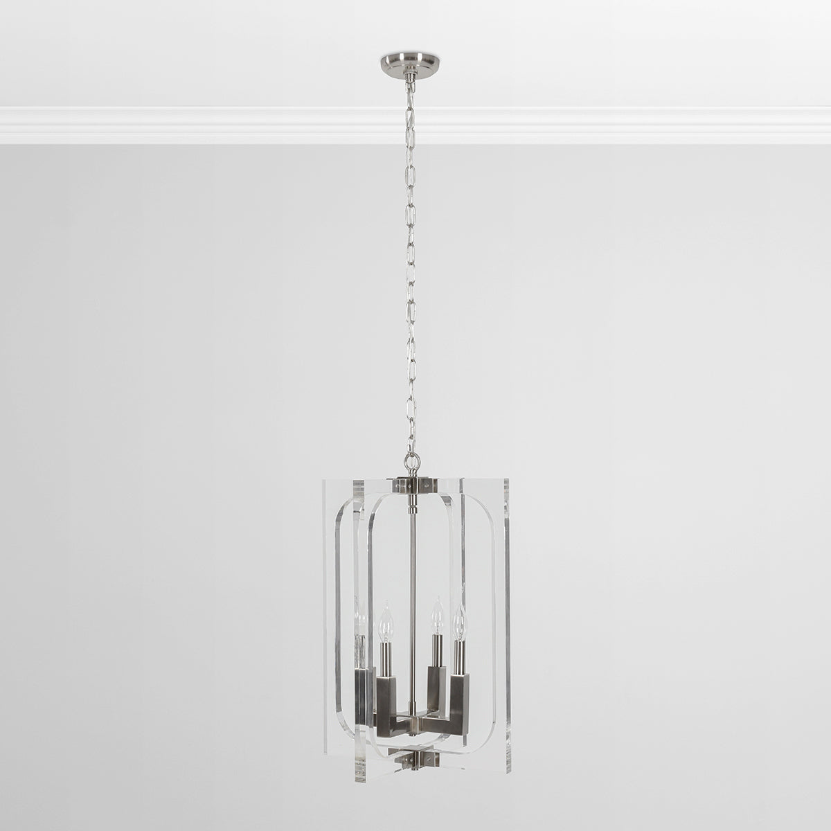Ellison Clear/Nickel Chandelier - Ornate Home