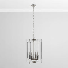 Ellison Clear/Nickel Chandelier - Ornate Home