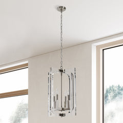Ellison Clear/Nickel Chandelier - Ornate Home