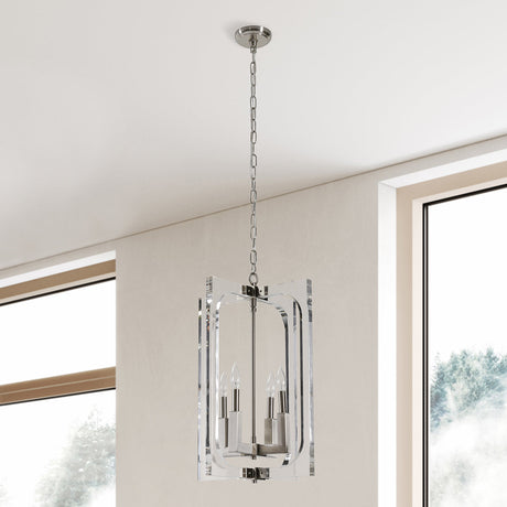 Ellison Clear/Nickel Chandelier - Ornate Home