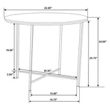 Ellison White 2-piece Round Marble Coffee and End Table Set - Ornate Home