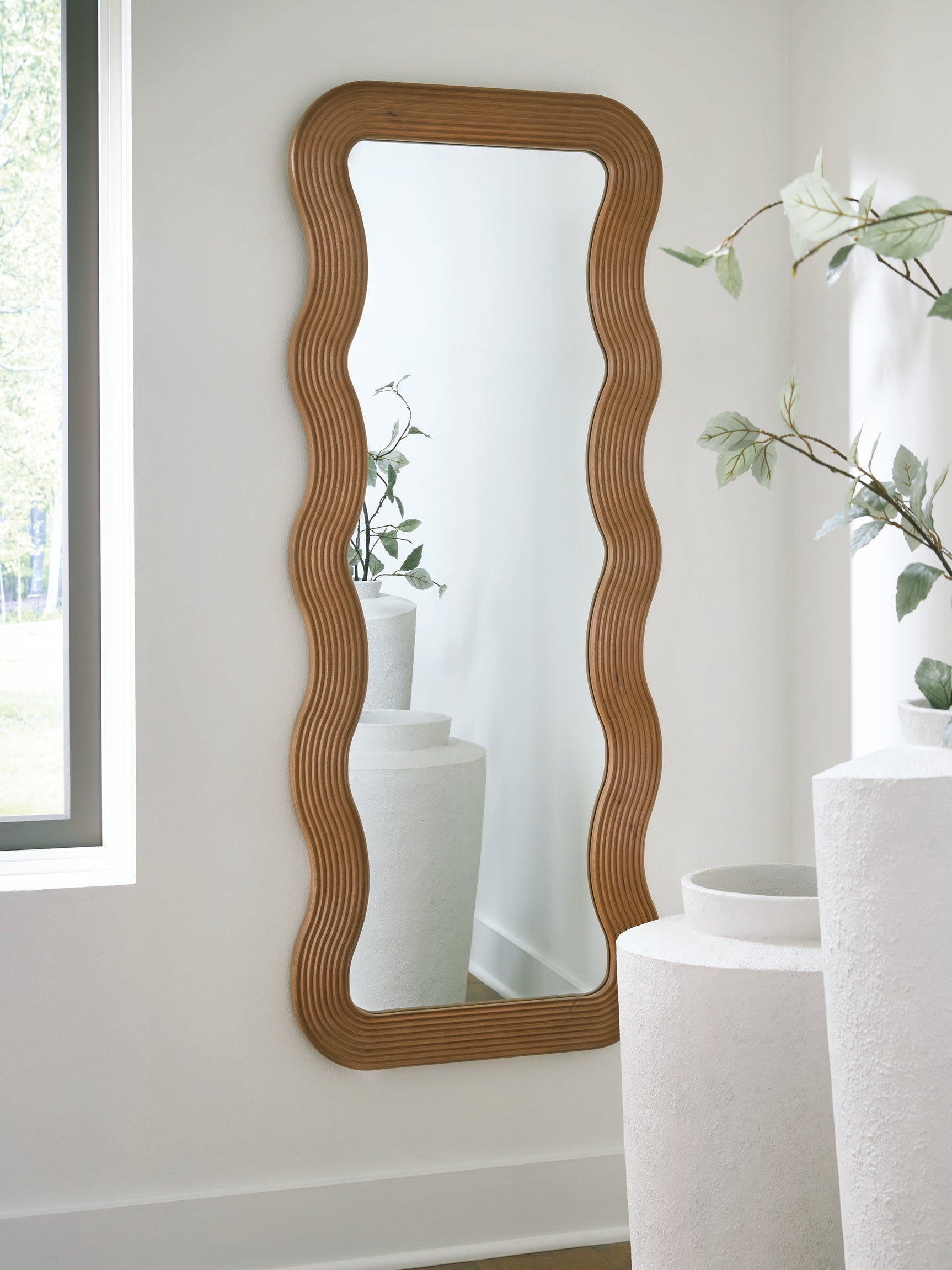 Ellisonville Brown Floor Mirror - Ornate Home