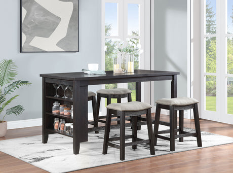Elliston Dark Grey Counter Height Dining Table - Ornate Home