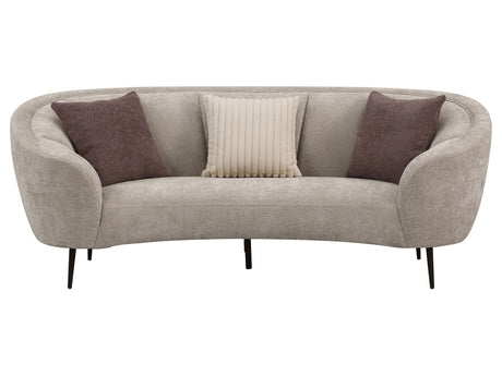 Ellorie Beige Channel Back Curved Sofa - Ornate Home