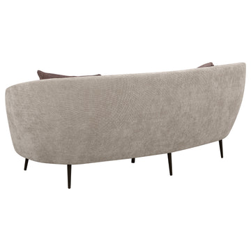 Ellorie Beige Channel Back Curved 2-piece Sofa Set - Ornate Home