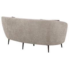 Ellorie Beige Channel Back Curved 2-piece Sofa Set - Ornate Home