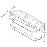 Ellorie Beige Channel Back Curved 3-piece Sofa Set - Ornate Home