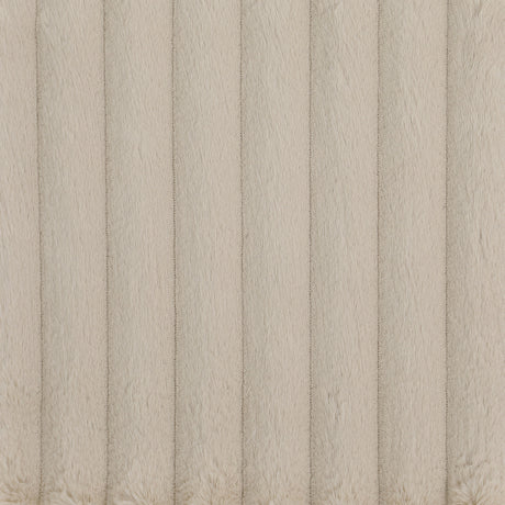 Ellorie Beige Channel Back Curved Sofa - Ornate Home