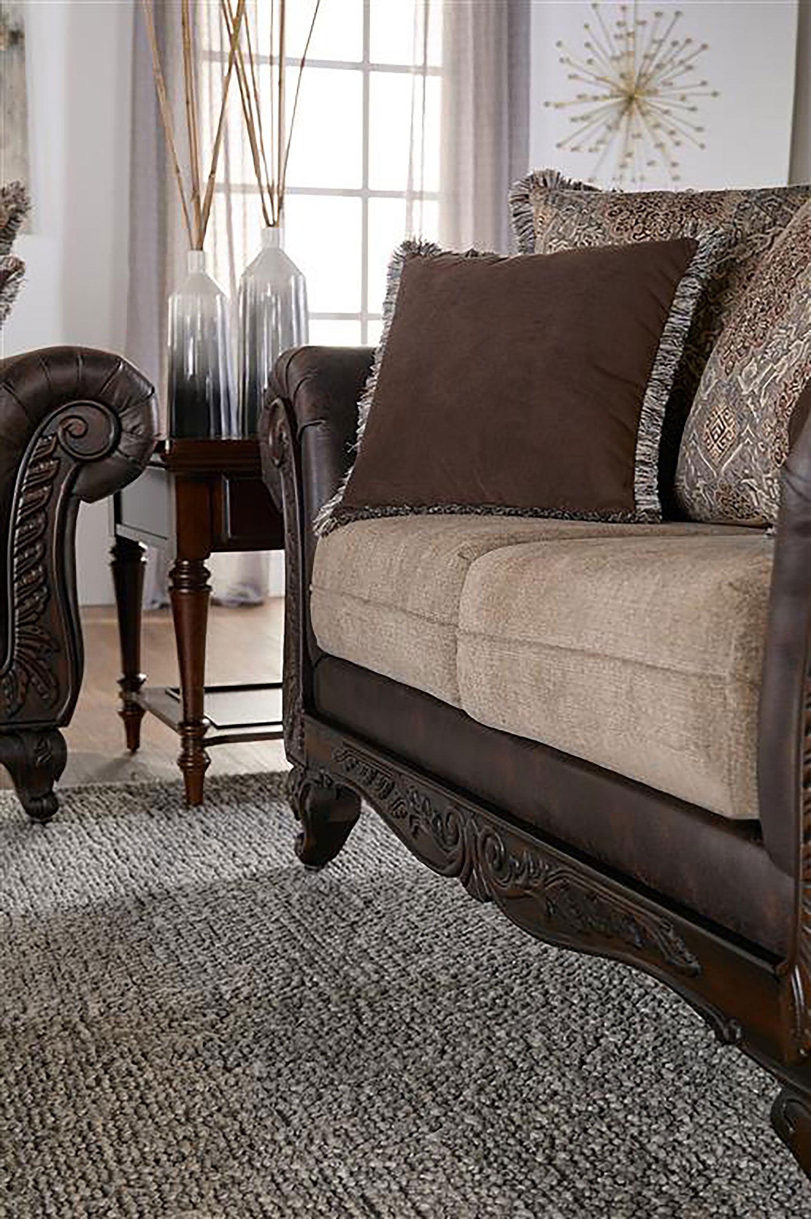 Elmbrook Brown Loveseat - Ornate Home