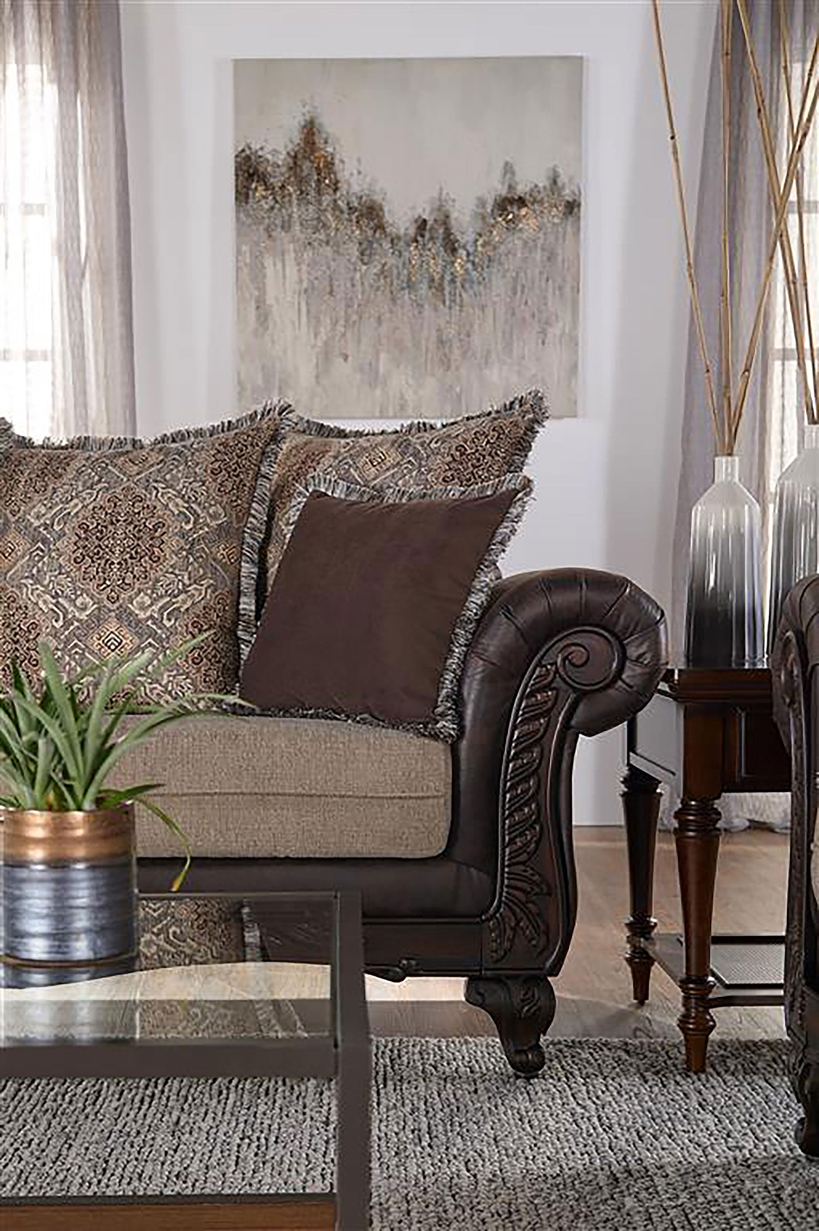 Elmbrook Brown Sofa - Ornate Home