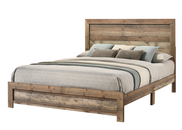 Elmer Natural King Panel Bed - Ornate Home