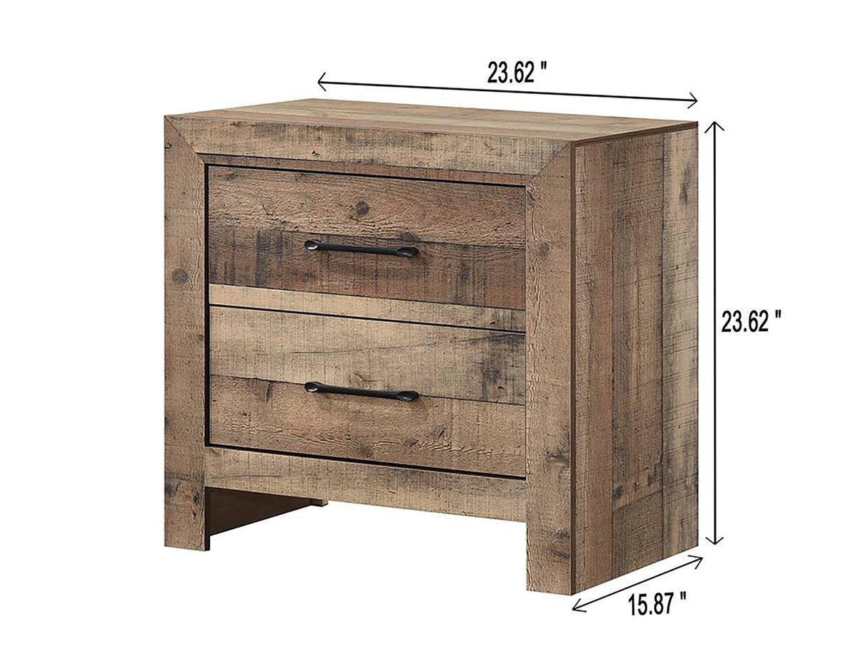 Elmer Natural Panel Bedroom Set - Ornate Home