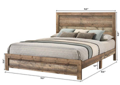 Elmer Natural King Panel Bed - Ornate Home