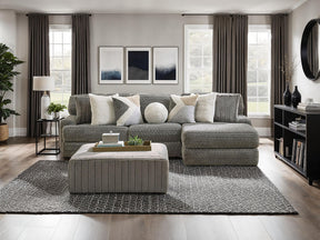 Elmhurst Charcoal Ottoman - Ornate Home