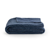 Elms Crisp Blue Velvet Quilt Collection - Ornate Home