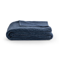 Elms Crisp Blue Velvet Quilt Collection - Ornate Home