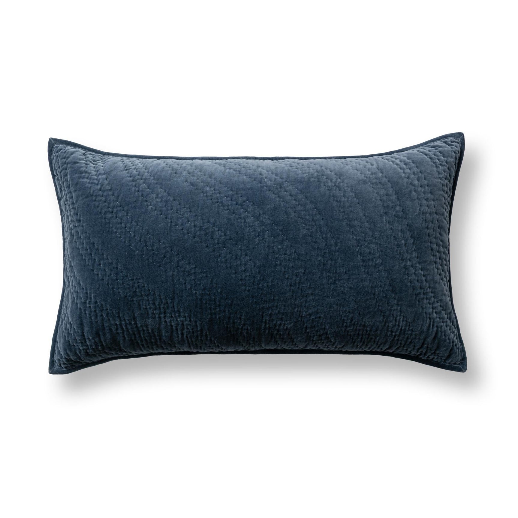 Elms Crisp Blue Velvet Quilt Collection - Ornate Home